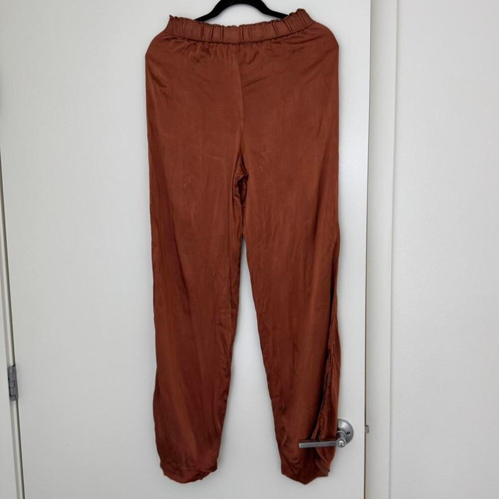 Zara copper satin wide leg pants - Picture 4 of 5